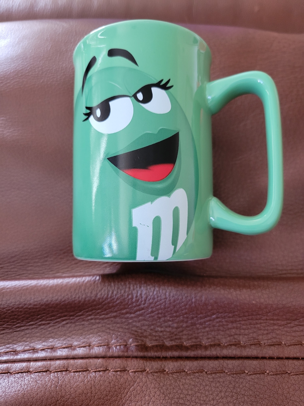 M&M'S Green Character Ceramic Mug with Playful Face